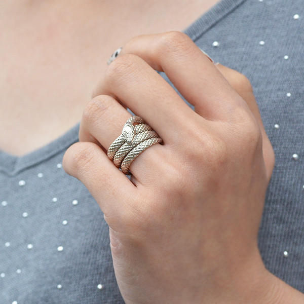 K18 スネークモチーフ リング[商品番号:RG1108] | umu -アム- FINE