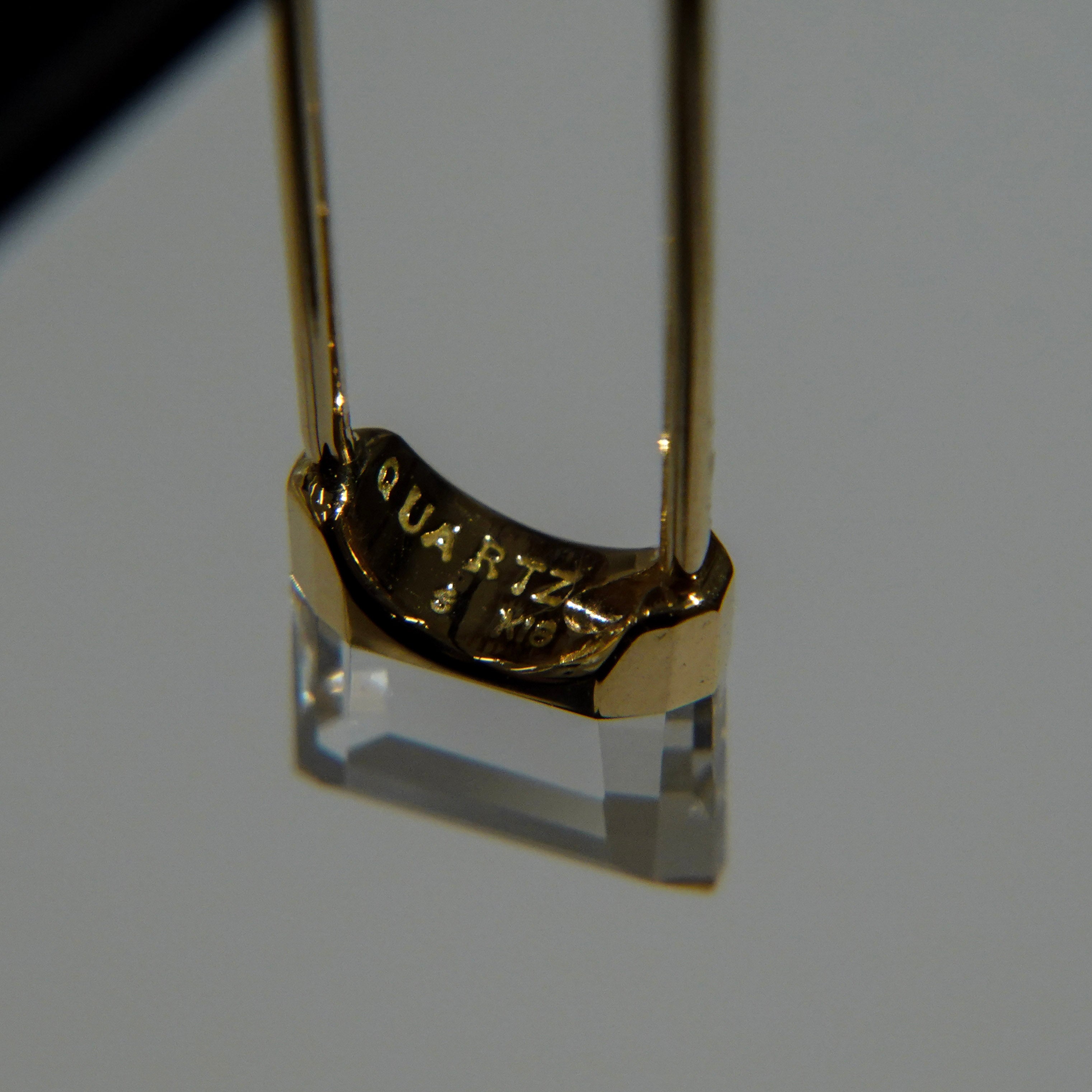 Drop Quartz Pierced Earring Square S – unigem