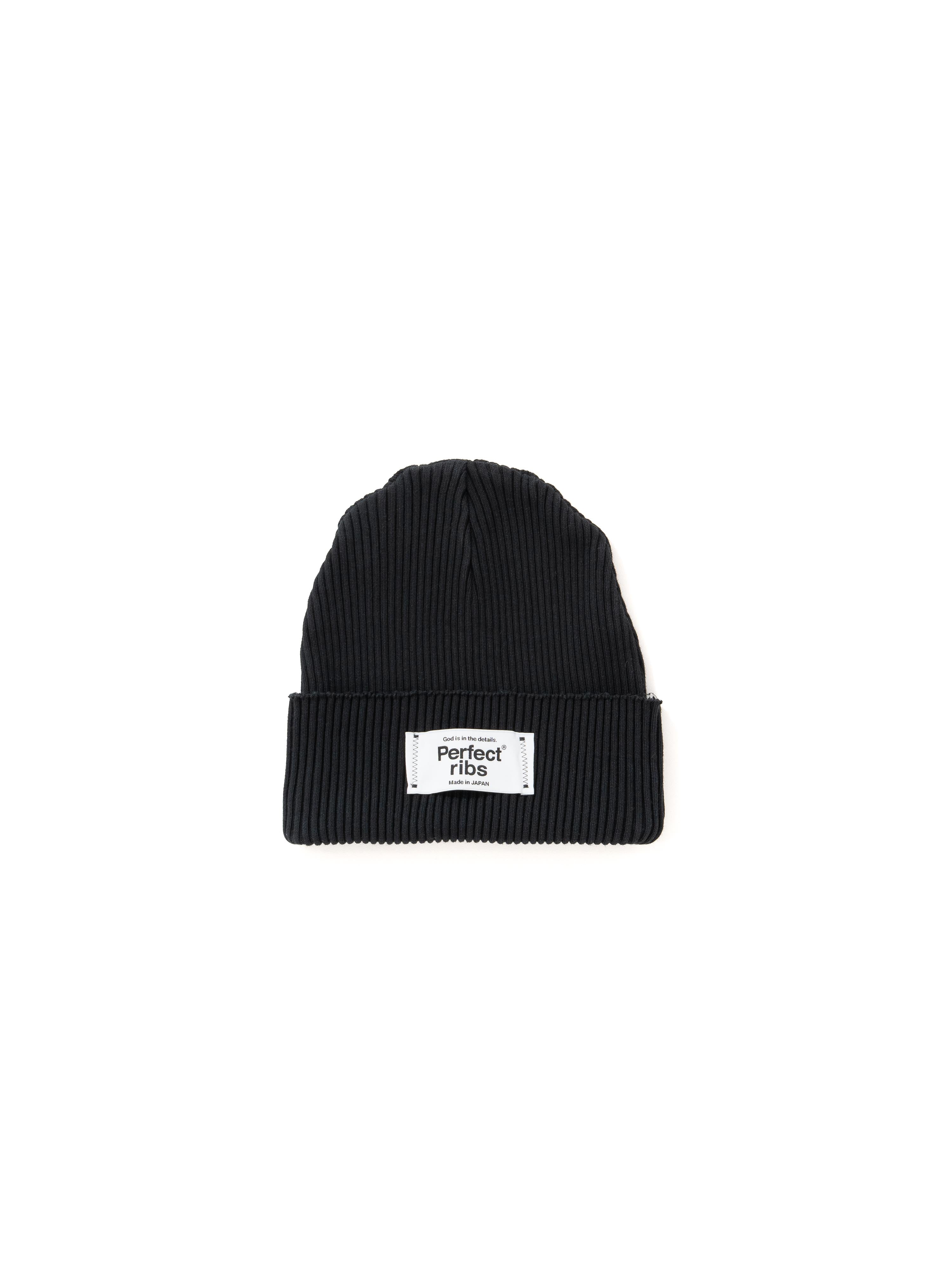 Perfect ribs® - パーフェクトリブス】Rib Beanie Cap / Black(ニット