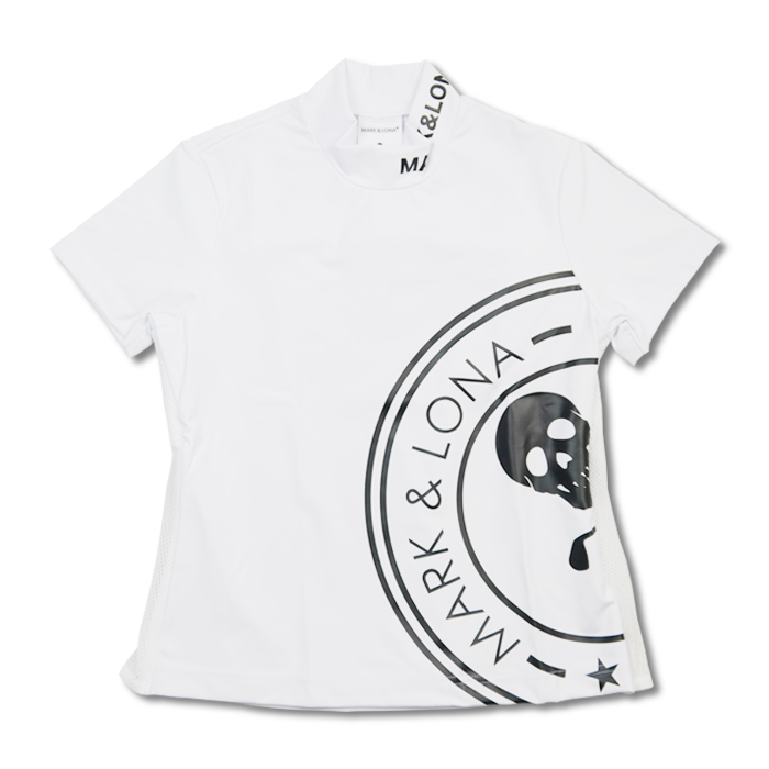マークアンドロナ MLW-3C-AA02 Helix Mock Neck Tee ホワイト
