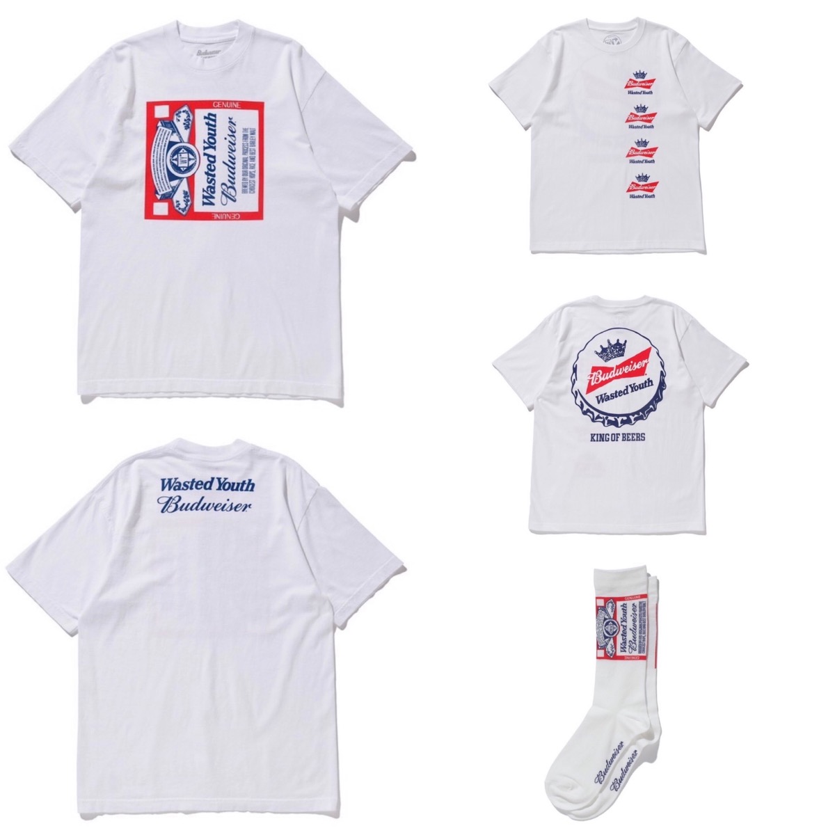 Wasted Youth × Budweiser 新作コラボアイテムが国内7月23日／7月24日