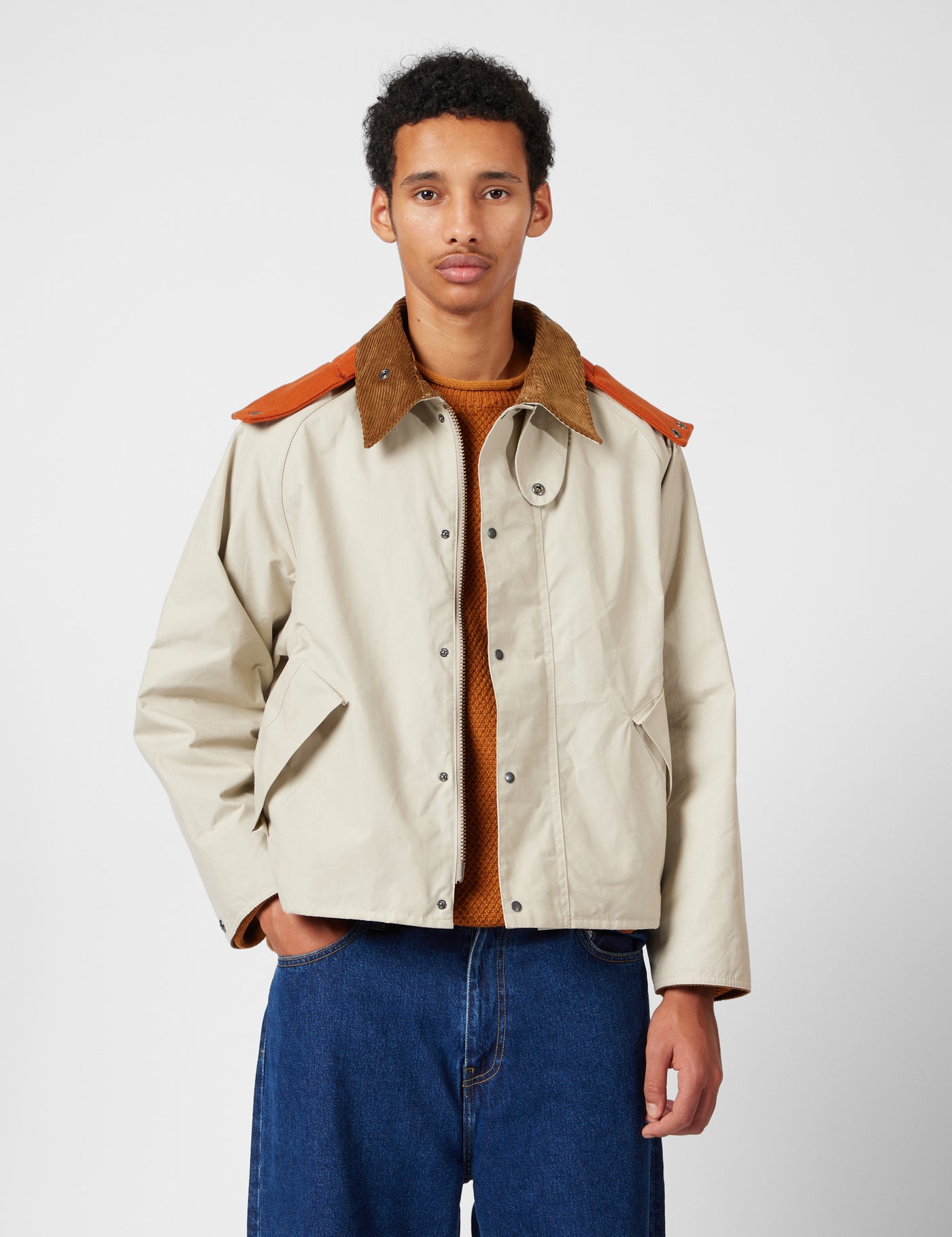Barbour x Kaptain Sunshine Short Cruiser Jacket - Clay | Urban