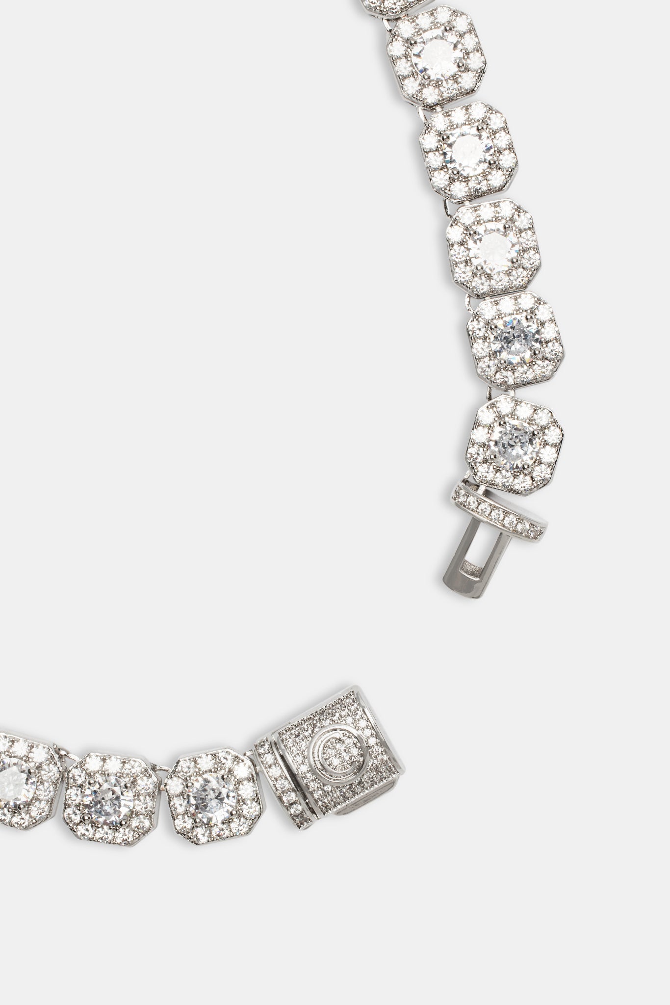 Clustered Tennis Chain - 10mm - White – Cernucci US