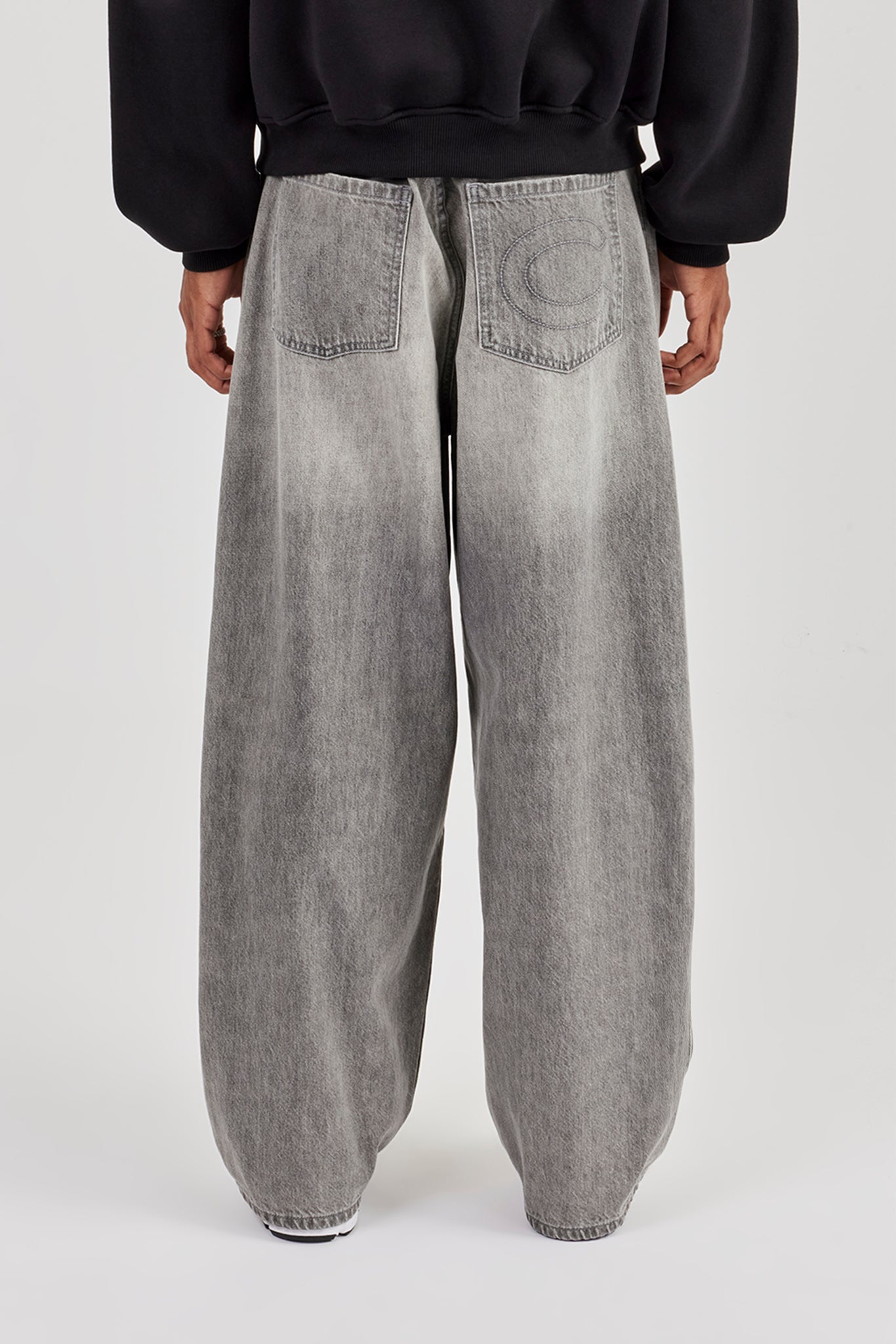 Super Baggy Jeans - Grey Wash | Mens Denim | Shop Denim Jeans at