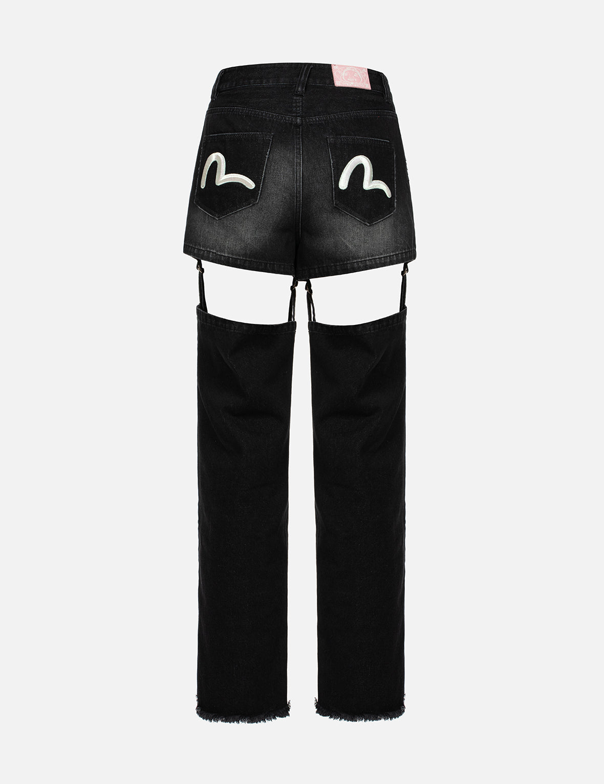 Seagull Embroidery Detachable Cutout Fashion Fit Jeans – EVISU