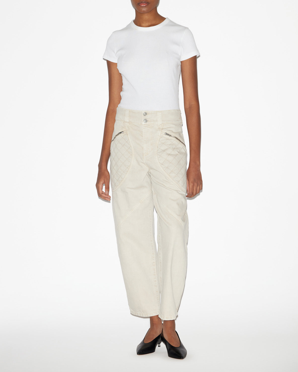 Catarina pants Woman ecru | ISABEL MARANT Official online store
