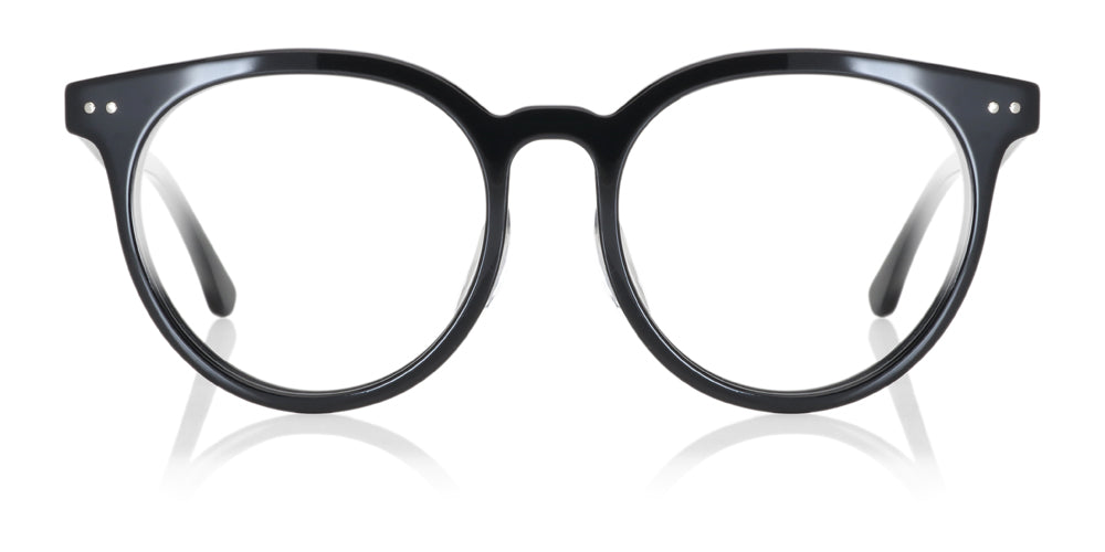 Black Round Glasses incl. $0 High Index Lenses with Saddle Bridge