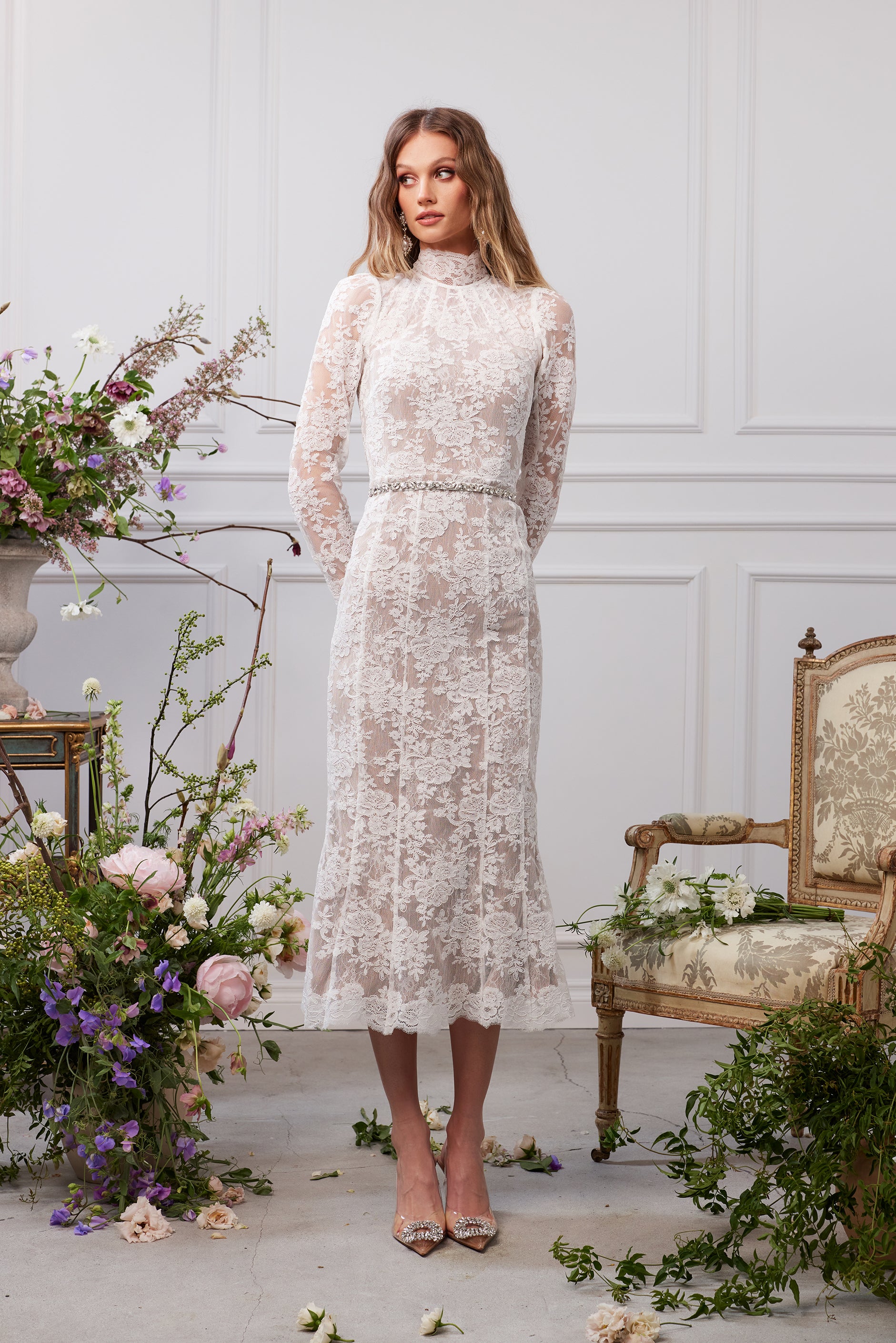 theredthread S cutting lace dress ホワイト theredthread S cutting