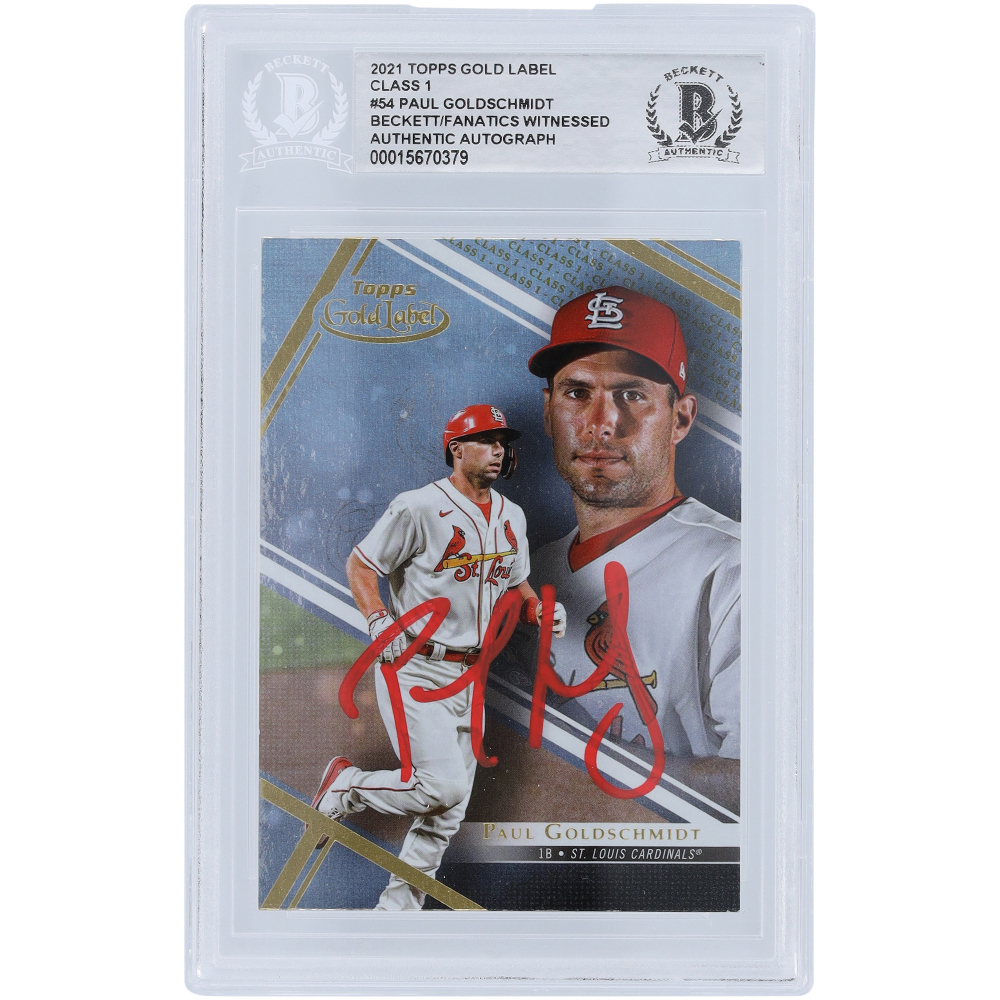 Paul Goldschmidt St. Louis Cardinals Autographed 2021 Topps Gold