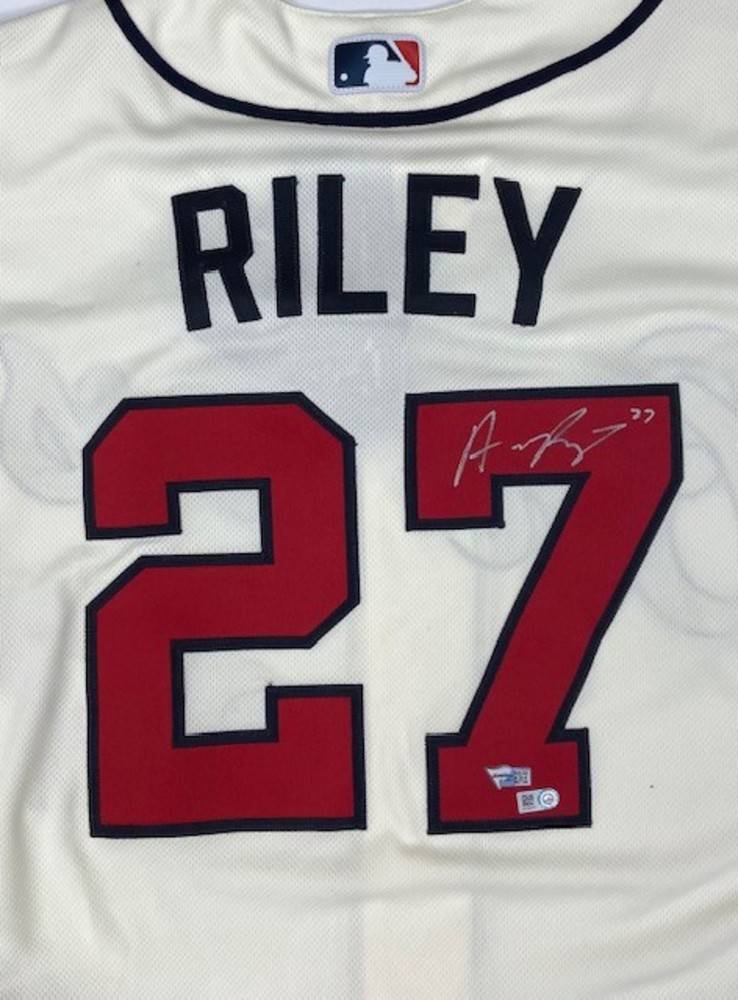 Austin Riley Autographed Braves Cream Authentic Jersey | MLB Auctions