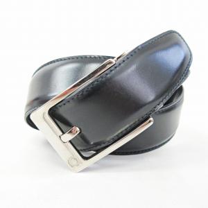 ベルト レザー バックル ロゴ刻印 40/100 黒 ブラック ゴールド色