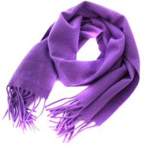 マフラー ストール カシミヤ イタリア製 紫 パープル（2024/08/14買取
