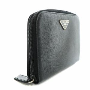 PRADA 長財布 2つ折り三角プレート サフィアーノ ブラック