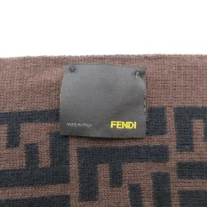 マフラー ストール ズッカ柄 茶 黒（2022/10/12買取） - FENDI