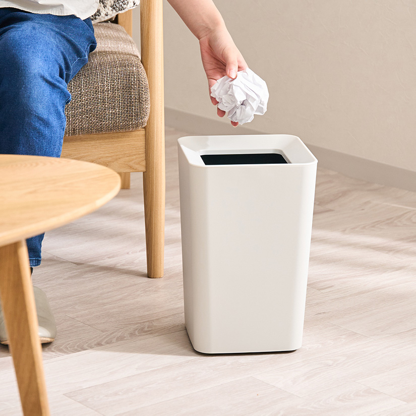 ゴミ箱 6.6L ルクレール コンパクト 袋が見えない2重構造 角型 くず