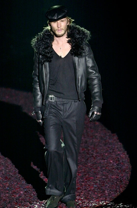 2001aw gucci genuine leather mouton jacket 46 by Tom ford