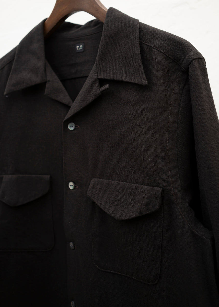 Taiga Takahashi Lot.101 Open Collar Shirt / BROWN BLACK – VISION