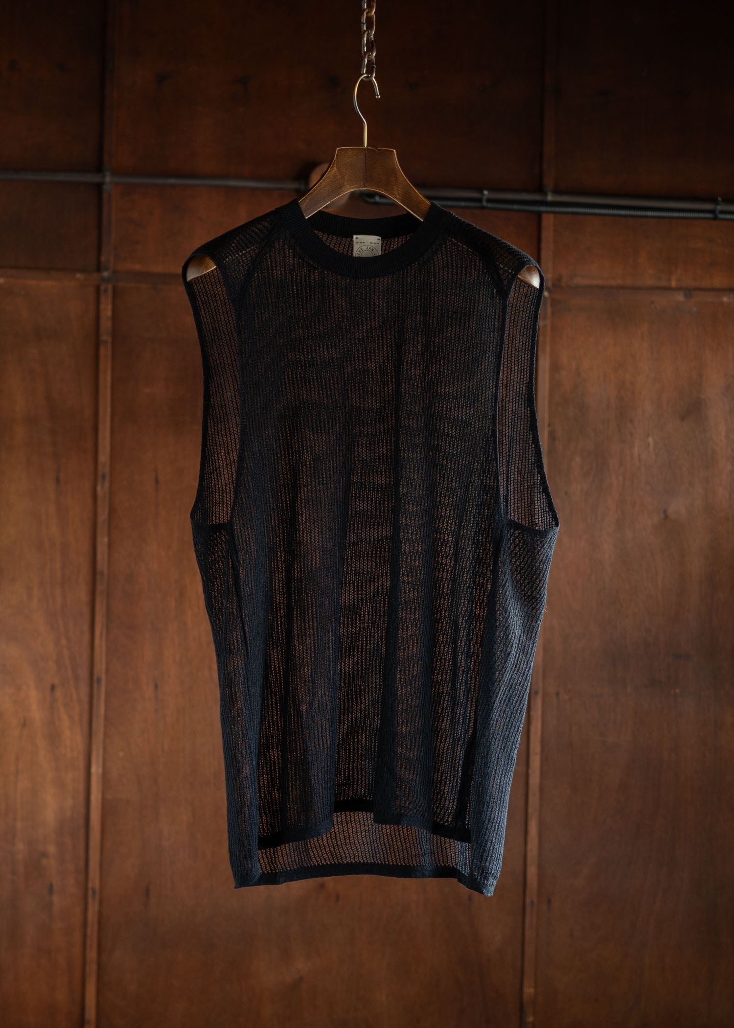 JAN-JAN VAN ESSCHE KNIT#62LOOSE FIT TANK TOP LINEN COTTON YARN