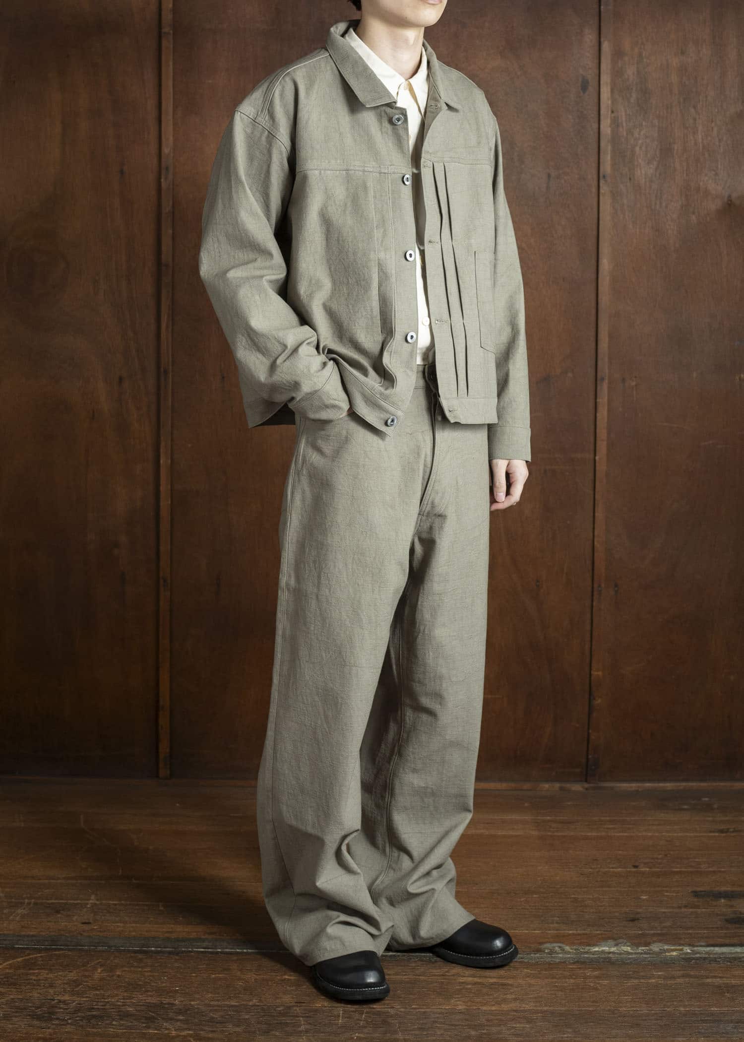 Taiga Takahashi Lot.209 Buckle-Backed Trousers BEIGE – VISION OF