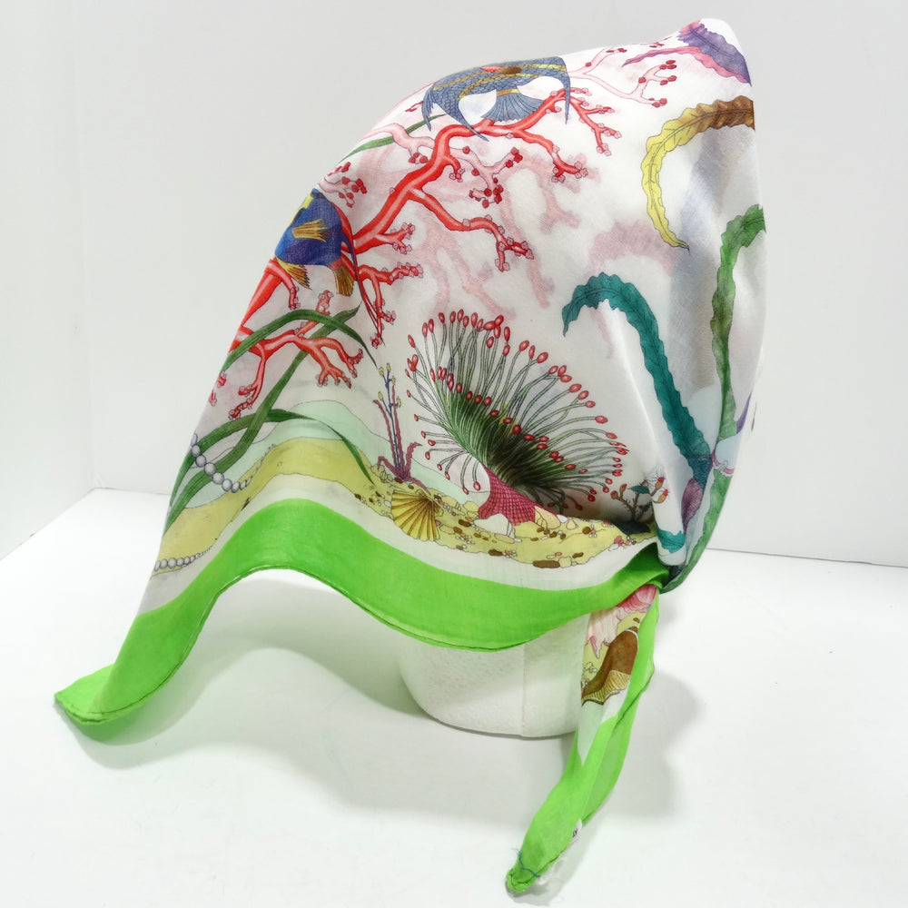 Gucci 1960s V. Accornero Aquatic Print Scarf – Vintage by Misty