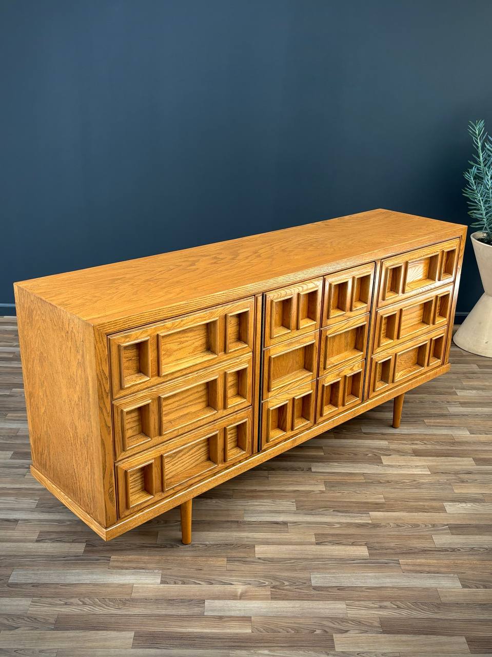 Mid-Century Modern “Campatica” Brutalist Dresser by Drexel, c