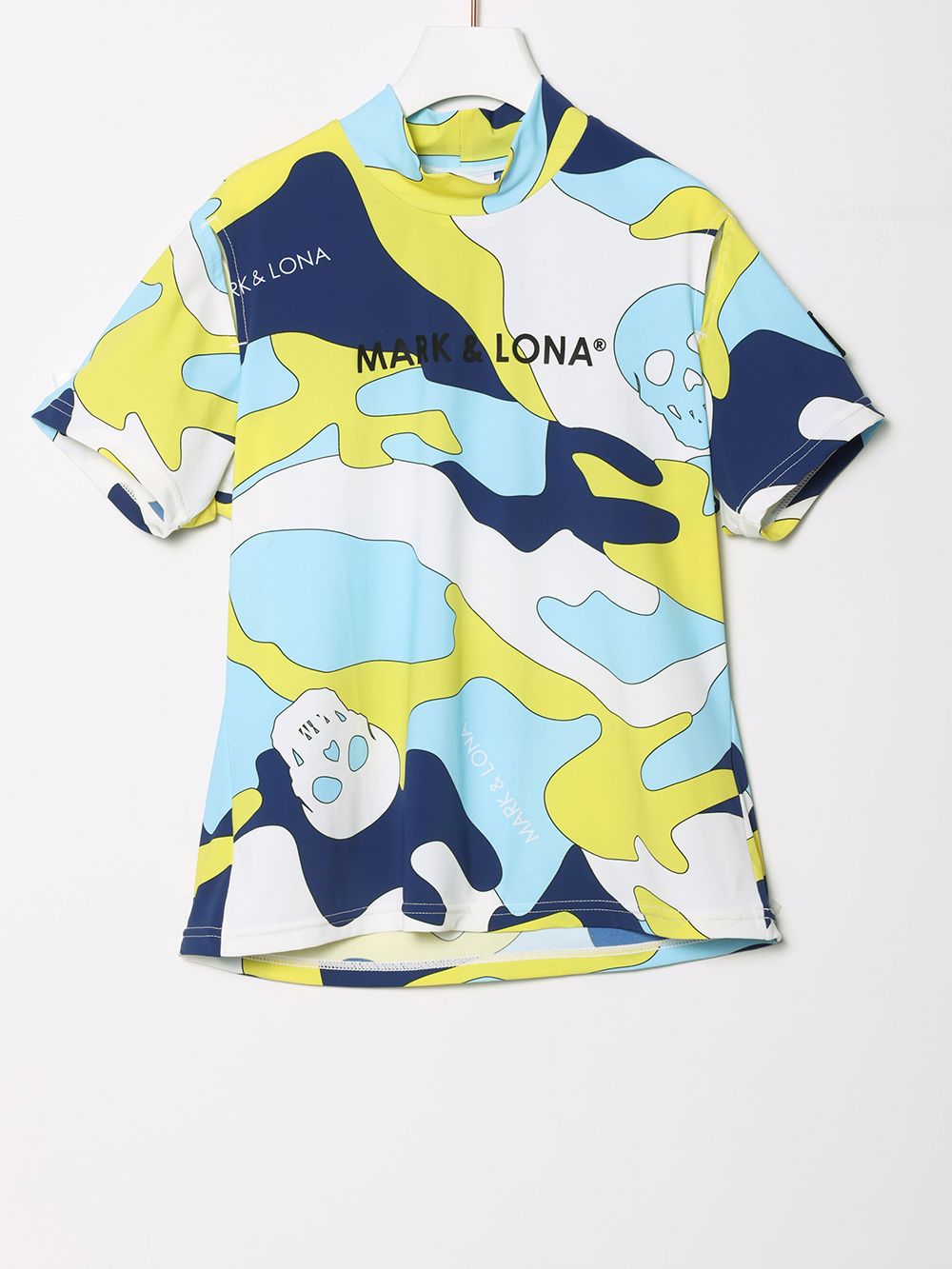 MARK&LONA - Milo Camo Tee | モックネック | ブルー | レディース