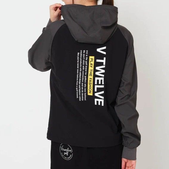 V12 - WAKE PARKA | パーカー | ブラック | レディース | ゴルフウェア