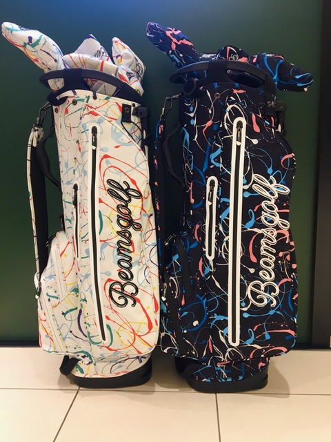 ビームスゴルフ スプラッシュ柄スタンドキャディバッグ アイアンカバー
