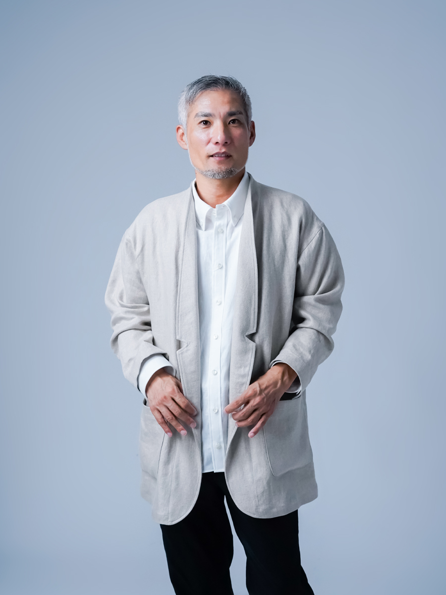 リネンジャケット】曖昧の美学。ヘリンボーンリネン カーディガン