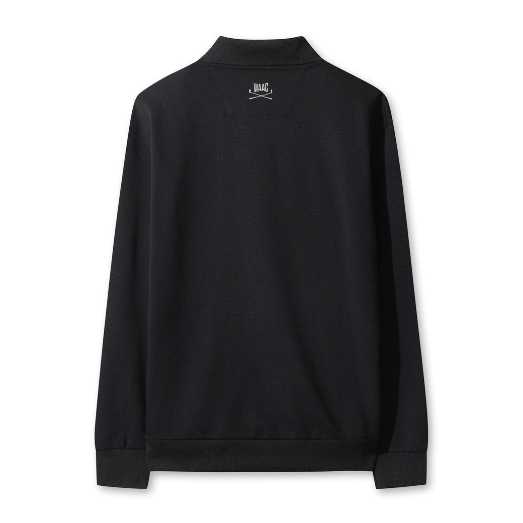 WAAC X JONES】MEN スウェットポロシャツ ブラック