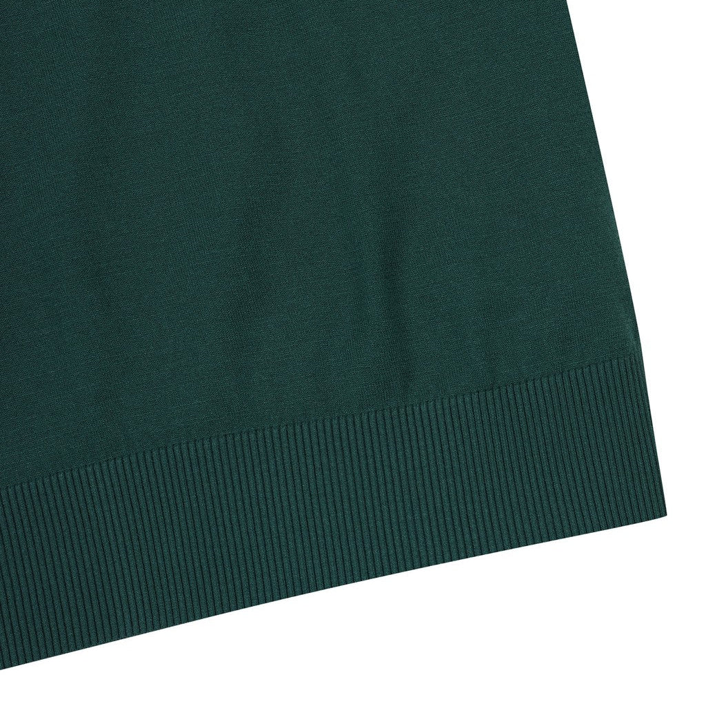 WEB限定】MEN DRAWING WAACKYクルーネックニット ダークグリーン