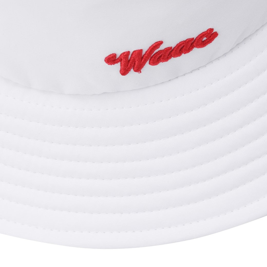 UNISEX WAACKYオープンバックバケットハット ホワイト