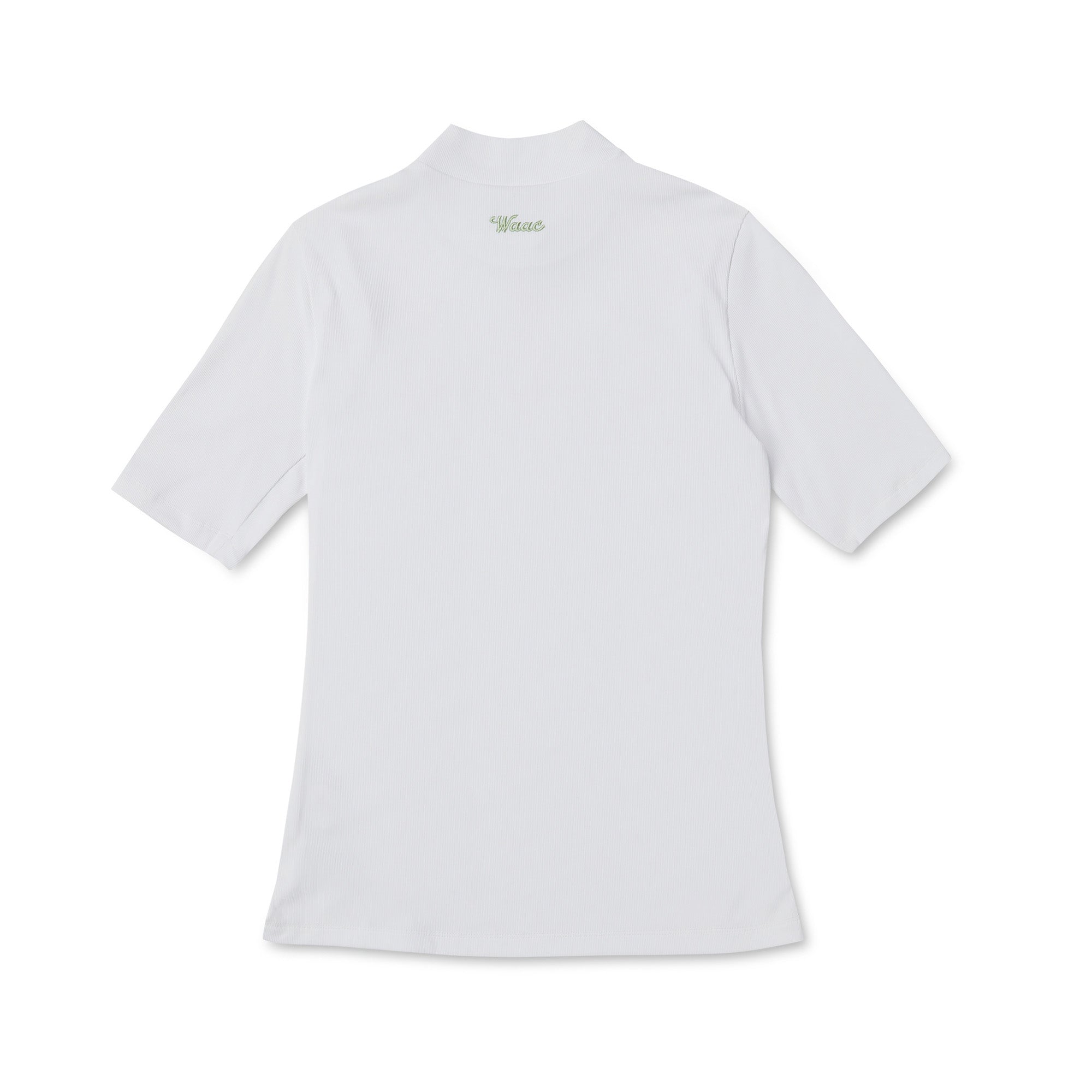 WOMEN ミニリブモックネック ホワイト