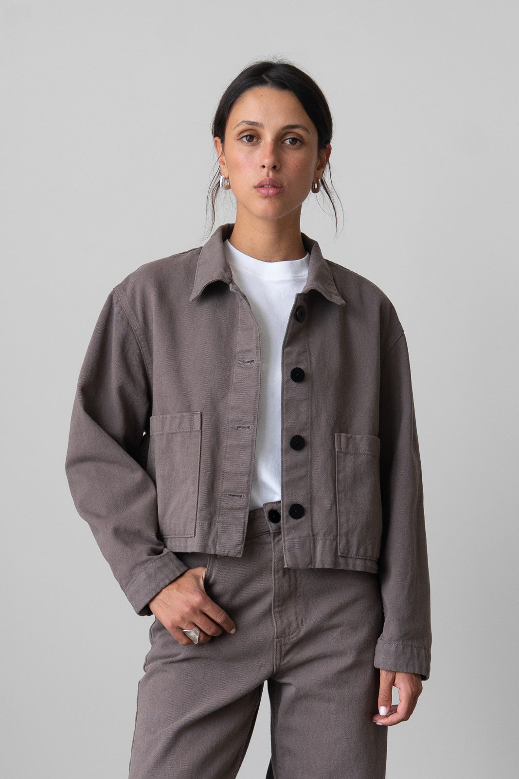 Cropped Jacket in Fog – Waltz