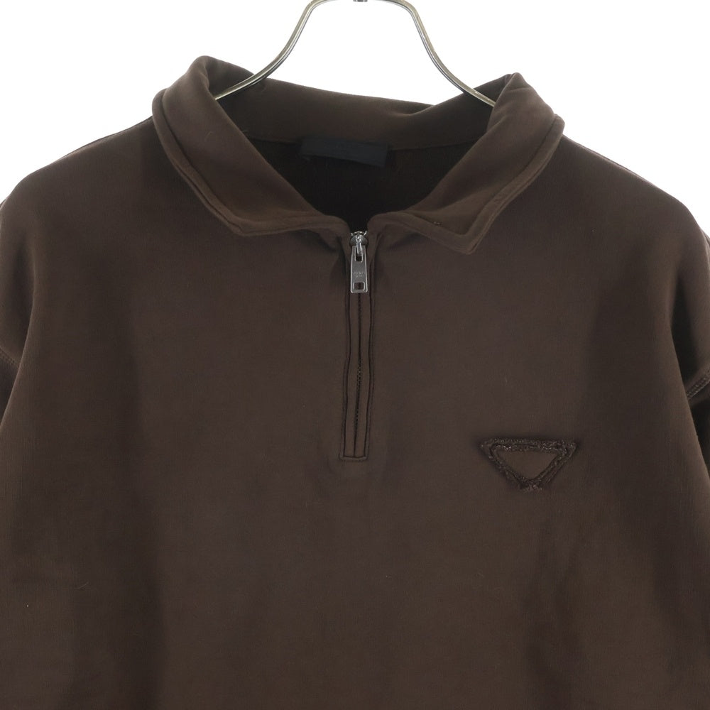 PRADA(プラダ) 25AW コットンフリース ポロシャツ ハーフジップ