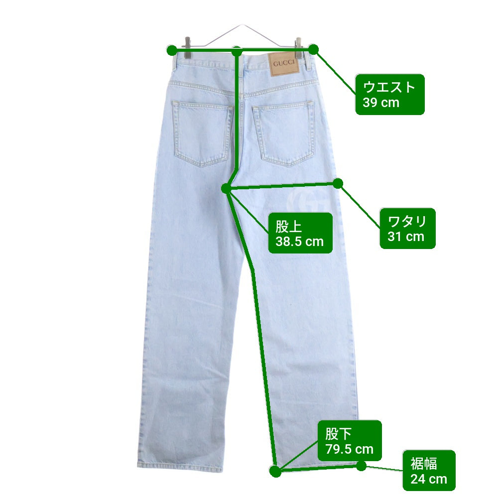 GUCCI(グッチ) 25SS Five-Pocket Jeans GGプリント ボタンフライデニム