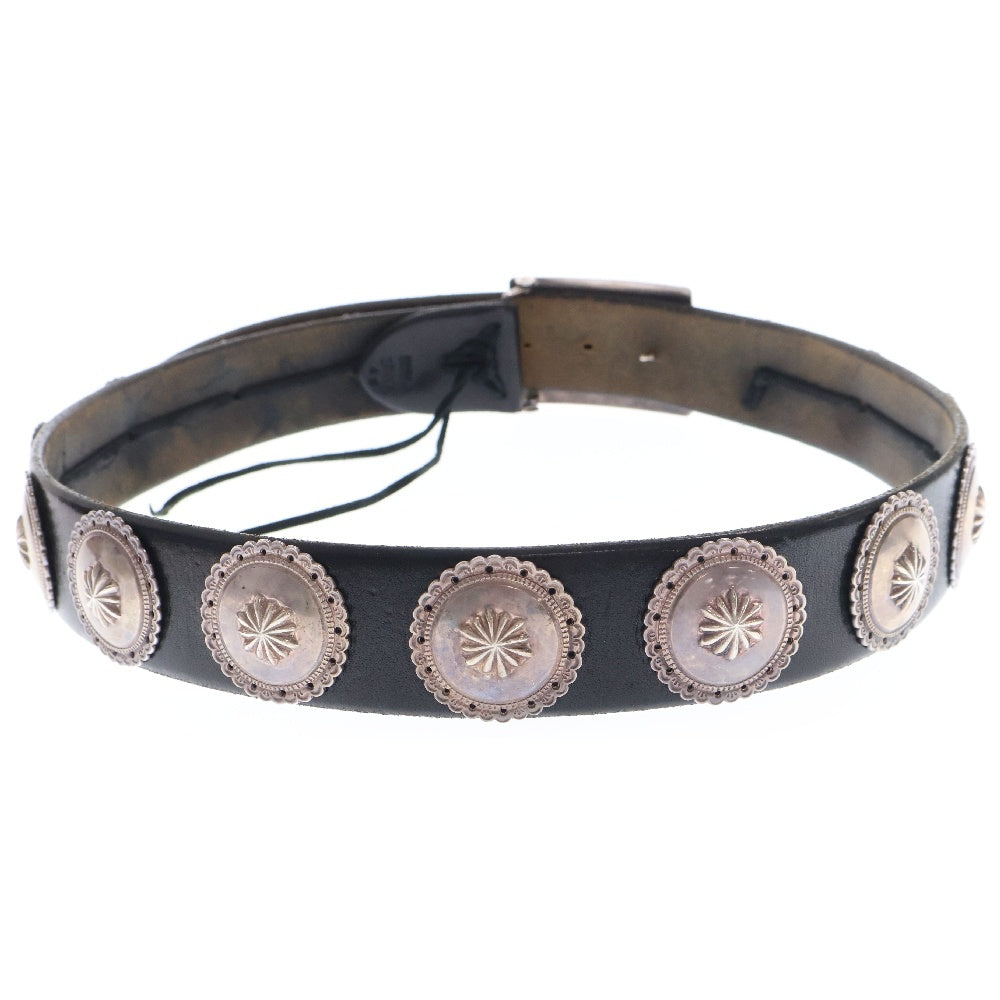 goro's(ゴローズ) 4cm可動式レザーバックルベルト SVコンチョ一連カスタム