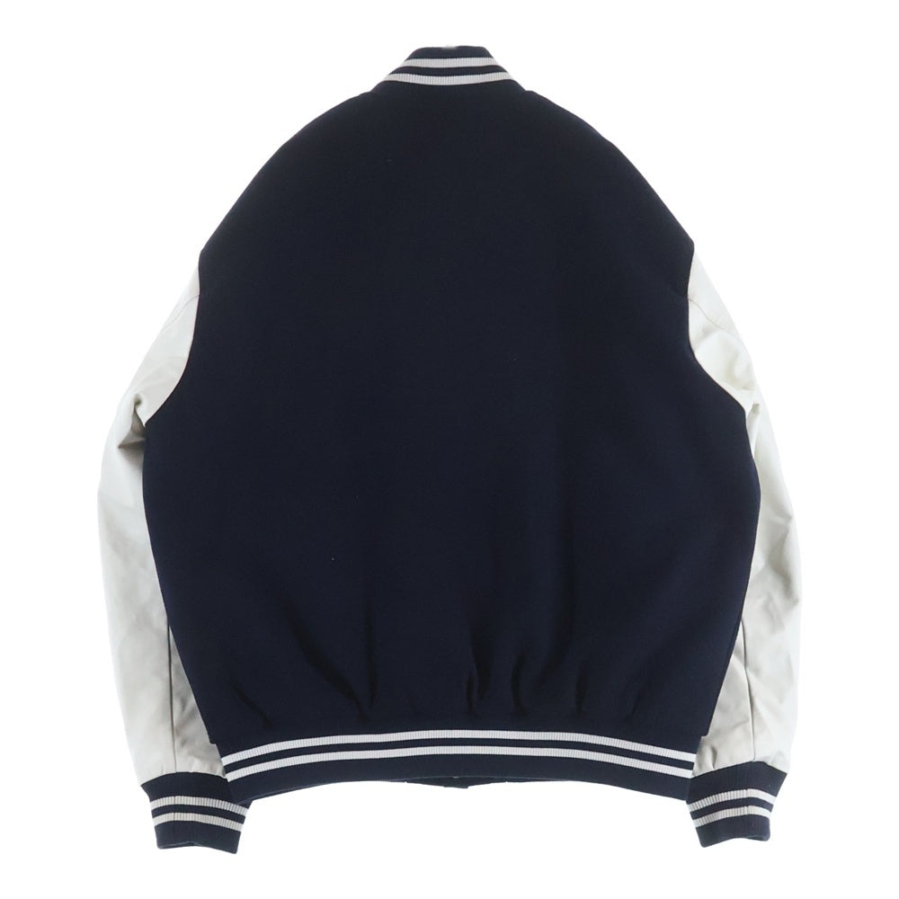 BEAMS HEART(ビームス ハート) フロント刺繍 アームレザー切替