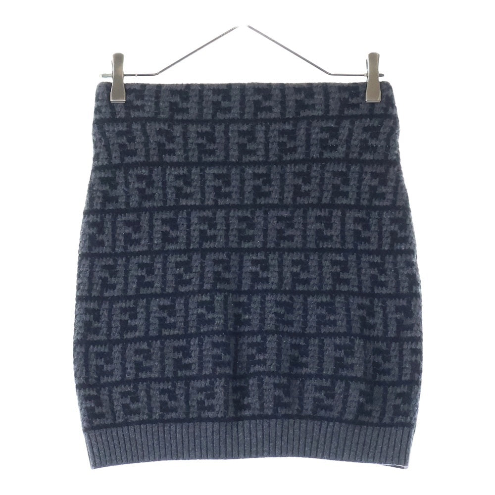 FENDI(フェンディ) ズッカ柄 FFロゴ カシミヤニット タイト ミニ