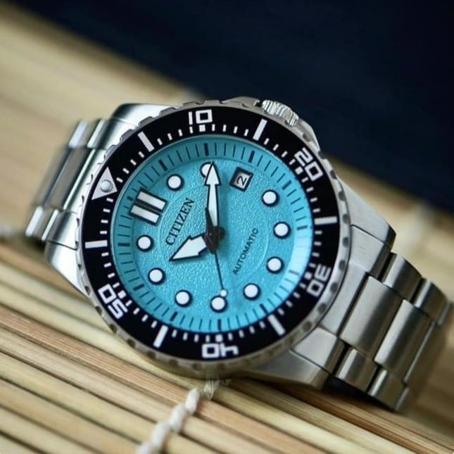 Citizen Mechanical Automatic Turquoise Dial Silver Steel Strap