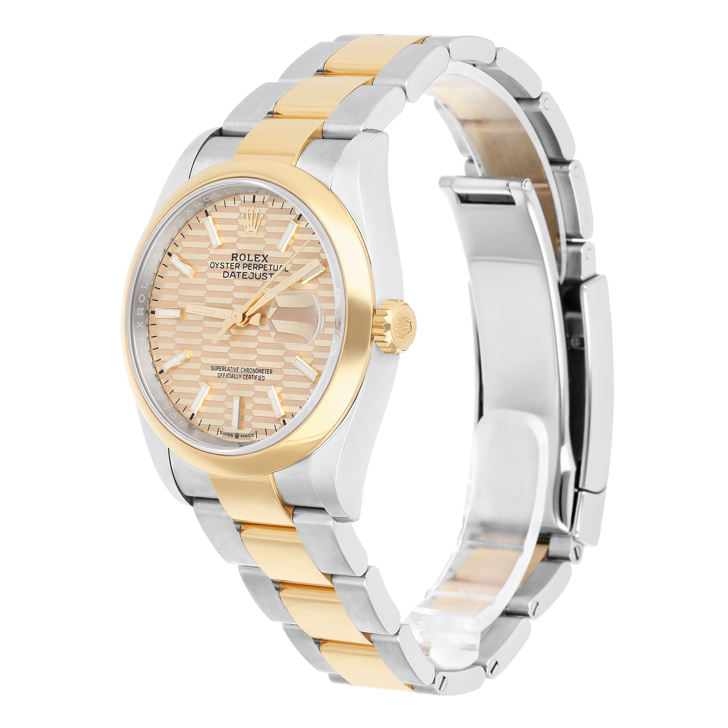 Rolex Datejust 36mm 126203-0040 Golden Motif Dial Oystersteel and