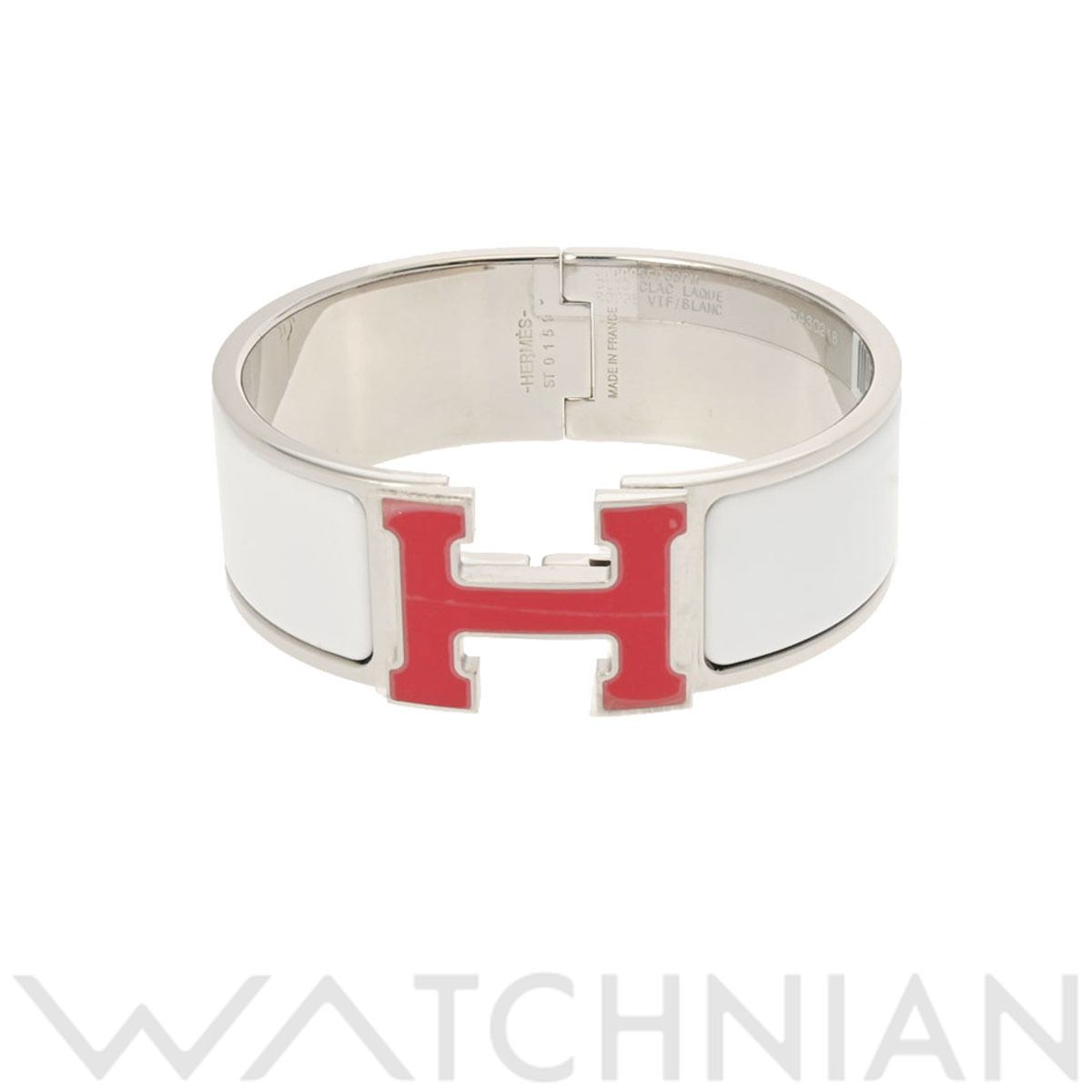 エルメス クリックH ホワイト エナメル ユニセックス ジュエリー 【未