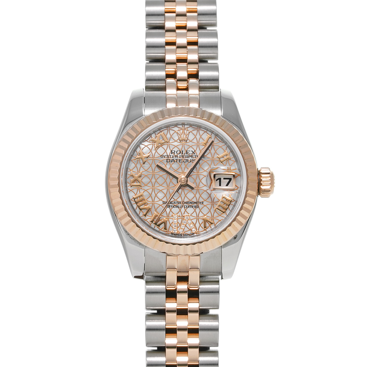 ロレックス レディ デイトジャスト 26 179171 ホワイトシェル サークル