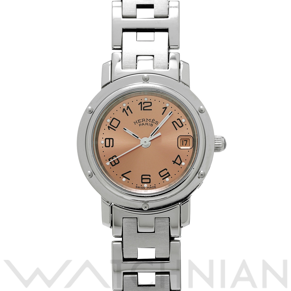 エルメス クリッパー CL4.210 ピンク レディース 時計 【中古