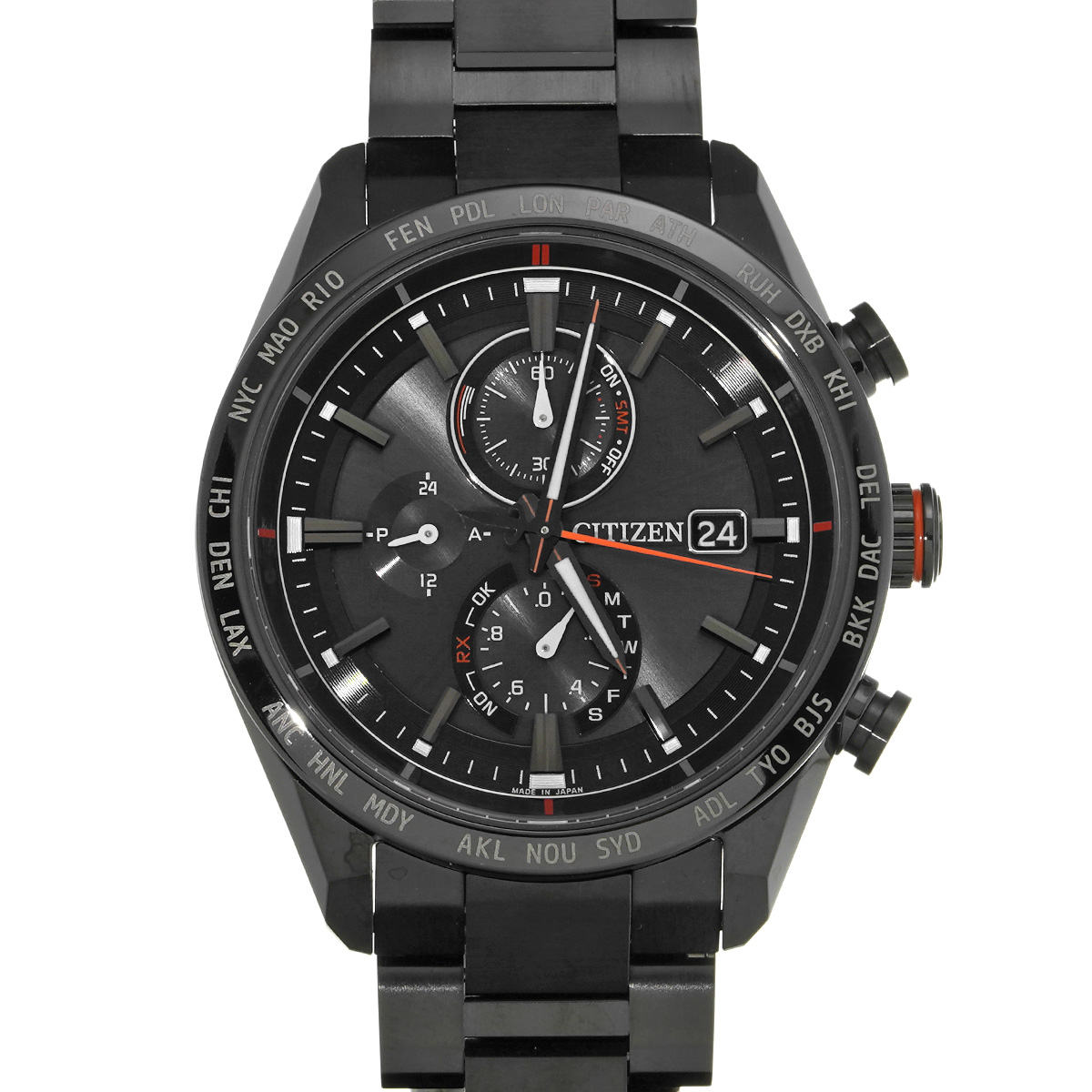 シチズン アテッサ アクトライン ブラックチタン AT8185-62E ブラック