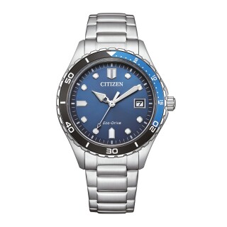 Citizen XXL Damen AW1821-89L Sports Eco-Drive in Stahl-Navyblau