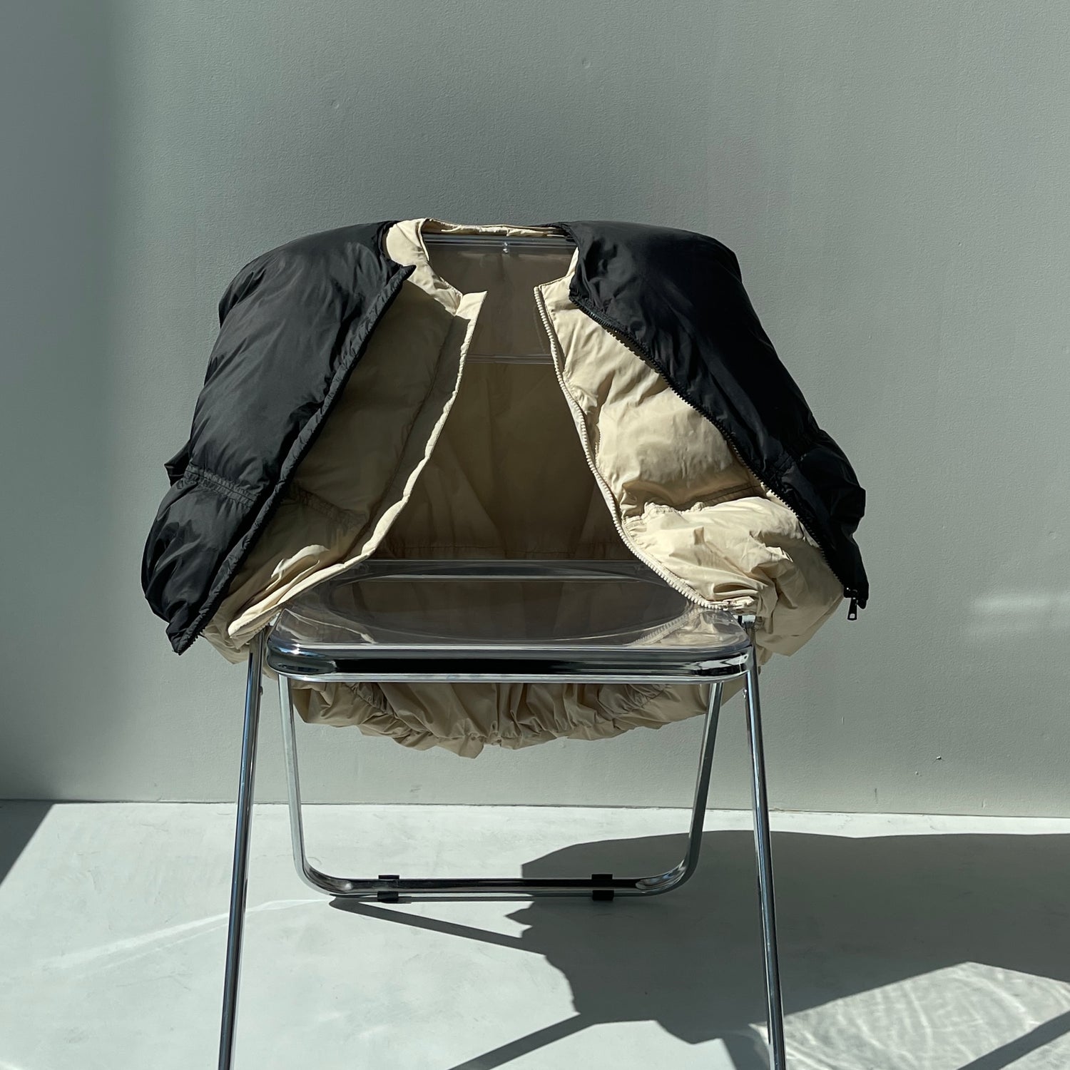 egg down vest / black （パーフェクトシルエットダウンコート