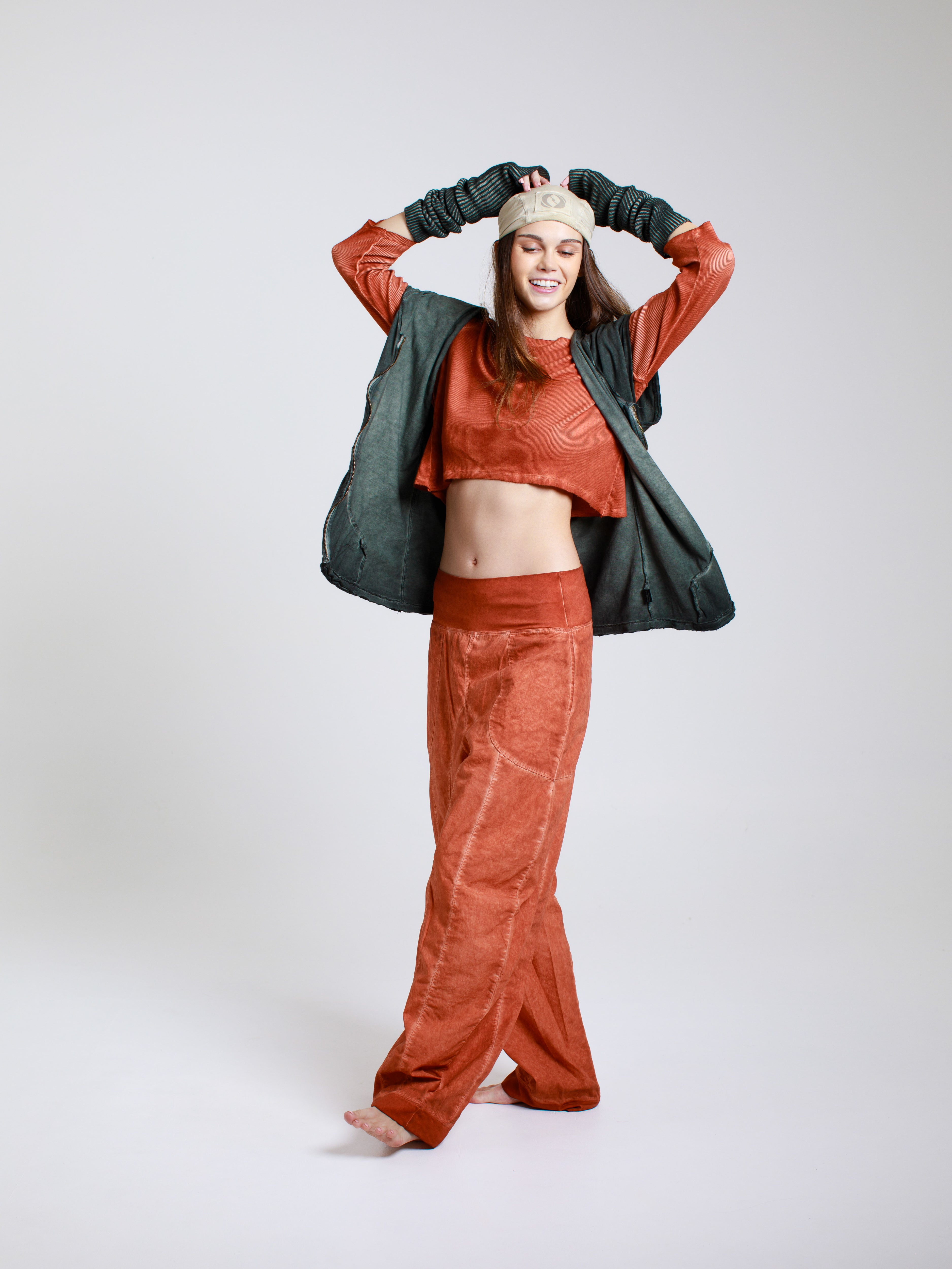 Salsation パンツ Rust. L SALSATION サルセーション Poplin Pants