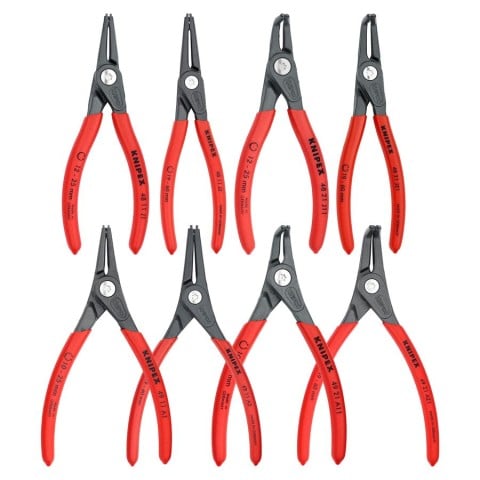 8 Pc Precision Snap Ring Pliers Set in Case with Foam | KNIPEX Tools