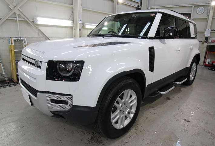 ランドローバー ディフェンダー110S フロントガラス飛び石防止フィルム